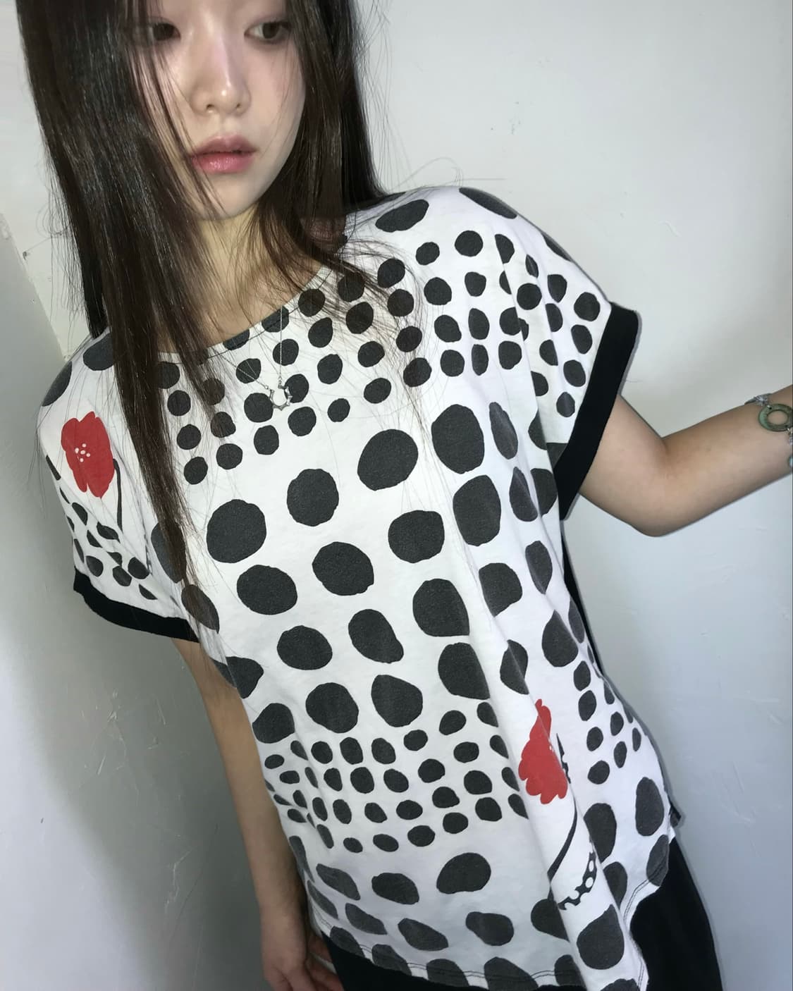 일본 도트 티셔츠  상품이미지1