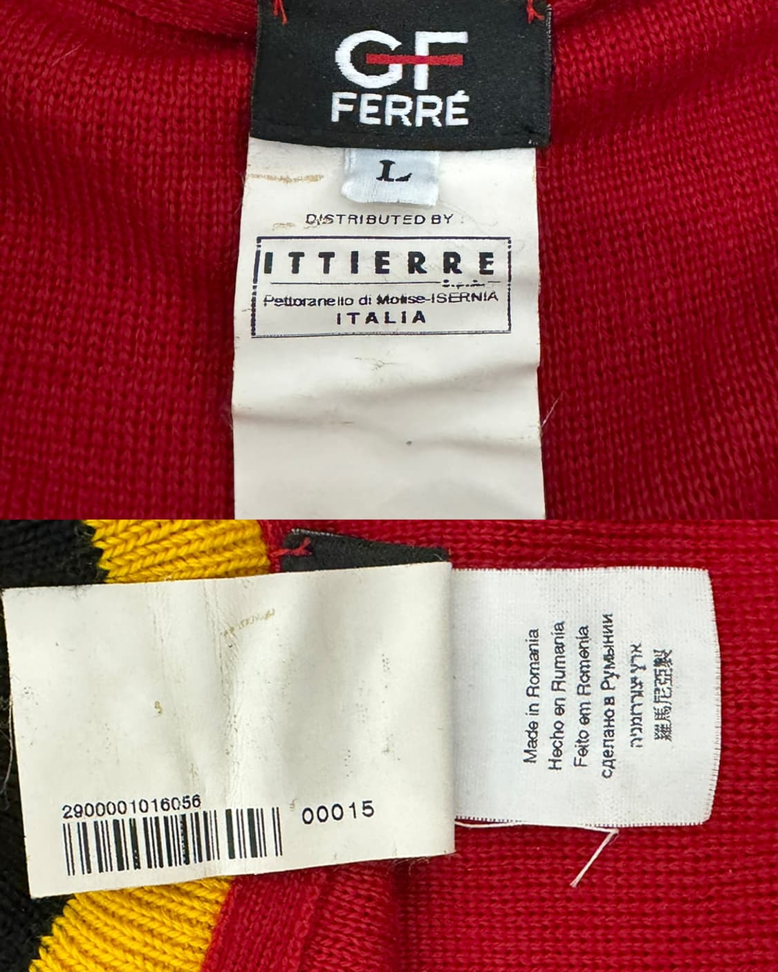 지안프랑코 페레 컬러블락 니트 집업 상품이미지10