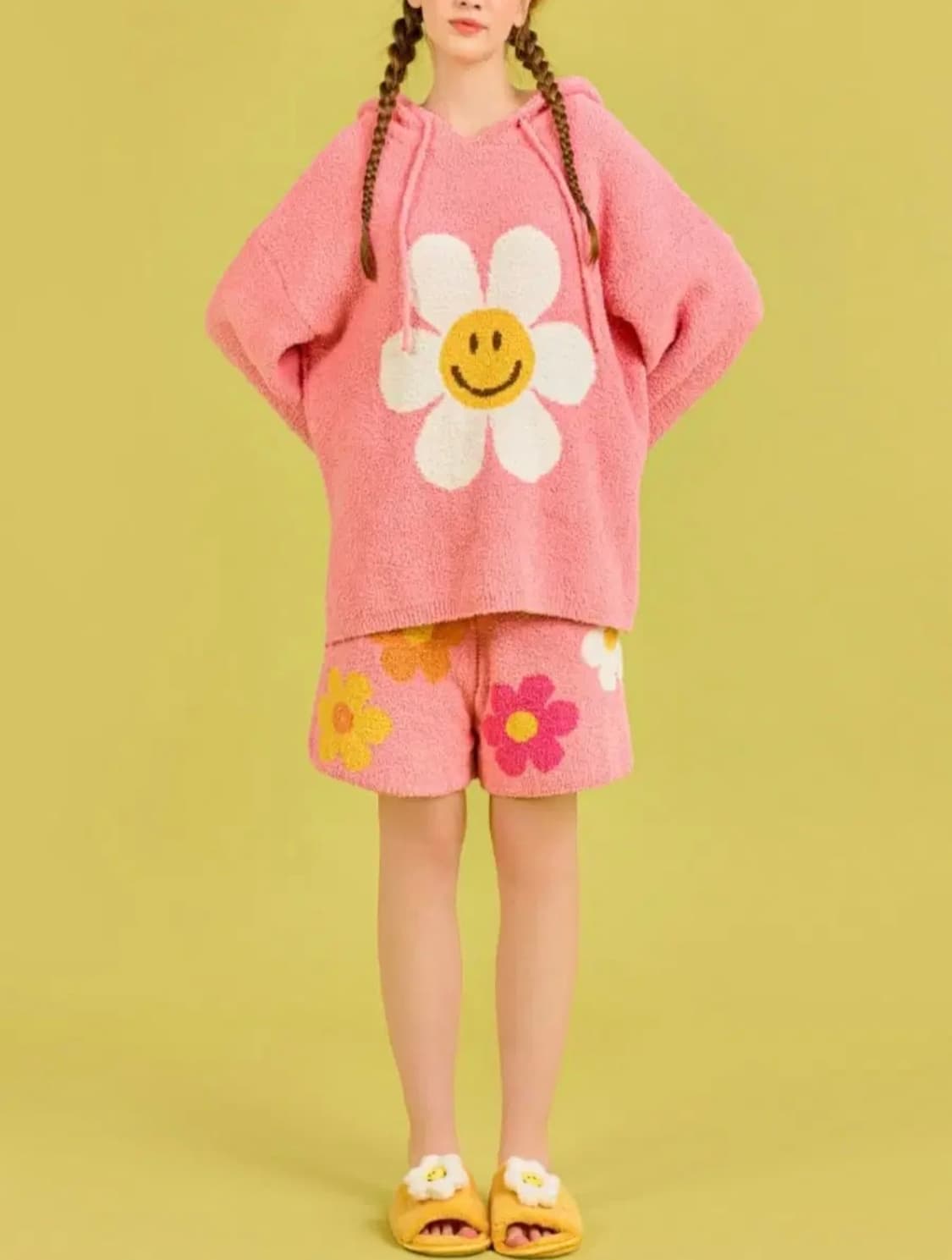 새상품) 위글위글 후드 파자마 수면 홈웨어 세트 잠옷 상품이미지1