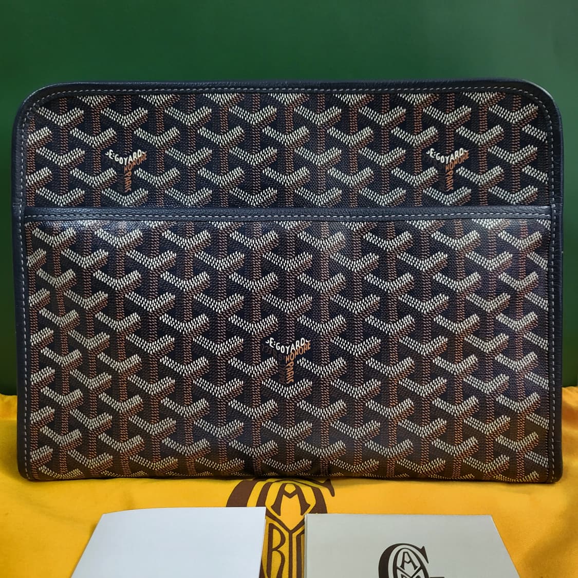 [새상품급/풀구성] GM / 고야드 쥬방스 클러치 토일렛백 네이비  상품이미지1