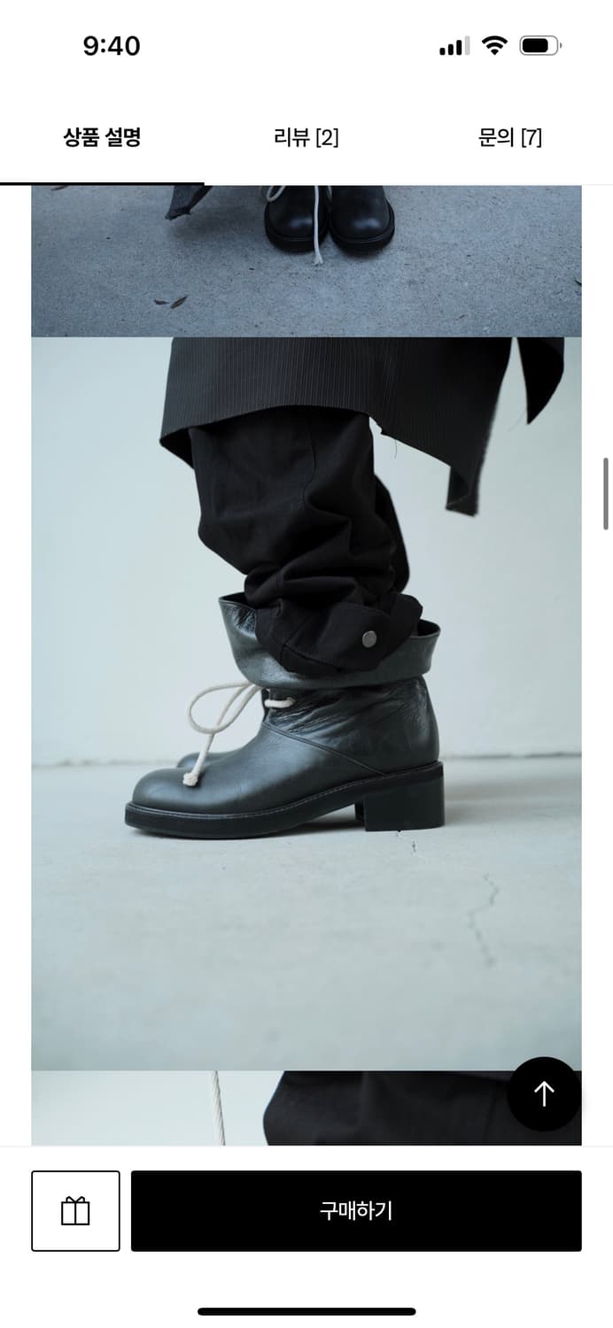 잡화룸 레이스업 미들 부츠 상품이미지2