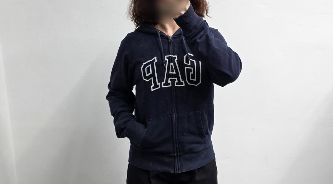[프립]갭(GAP) 빅로고 후드 집업 네이비 상품이미지3