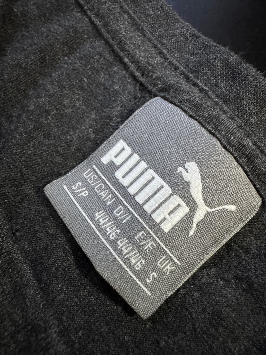공용!! 푸마 Puma 빅 로고 코튼 혼방 반팔 티셔츠 S ~ M 차콜 상품이미지3