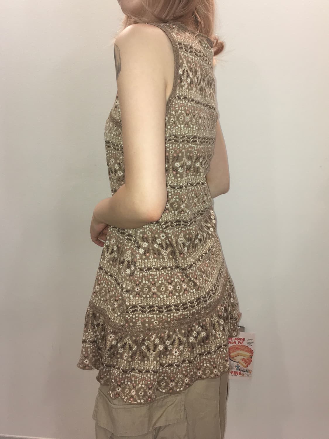 jpn vintage mori brown frill onepiece 상품이미지5