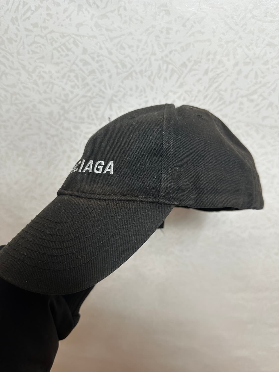발렌시아가 로고 블랙 볼캡 상품이미지3