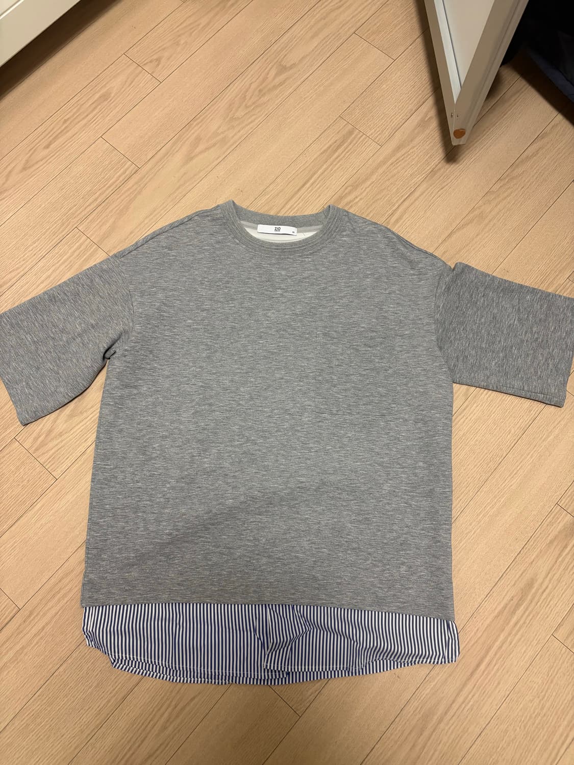 지오송지오 반팔 멜란지그레이 오버핏 반팔 상품이미지1