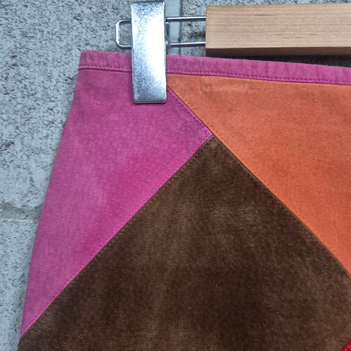 리얼가죽스웨이드패치스커트 상품이미지4