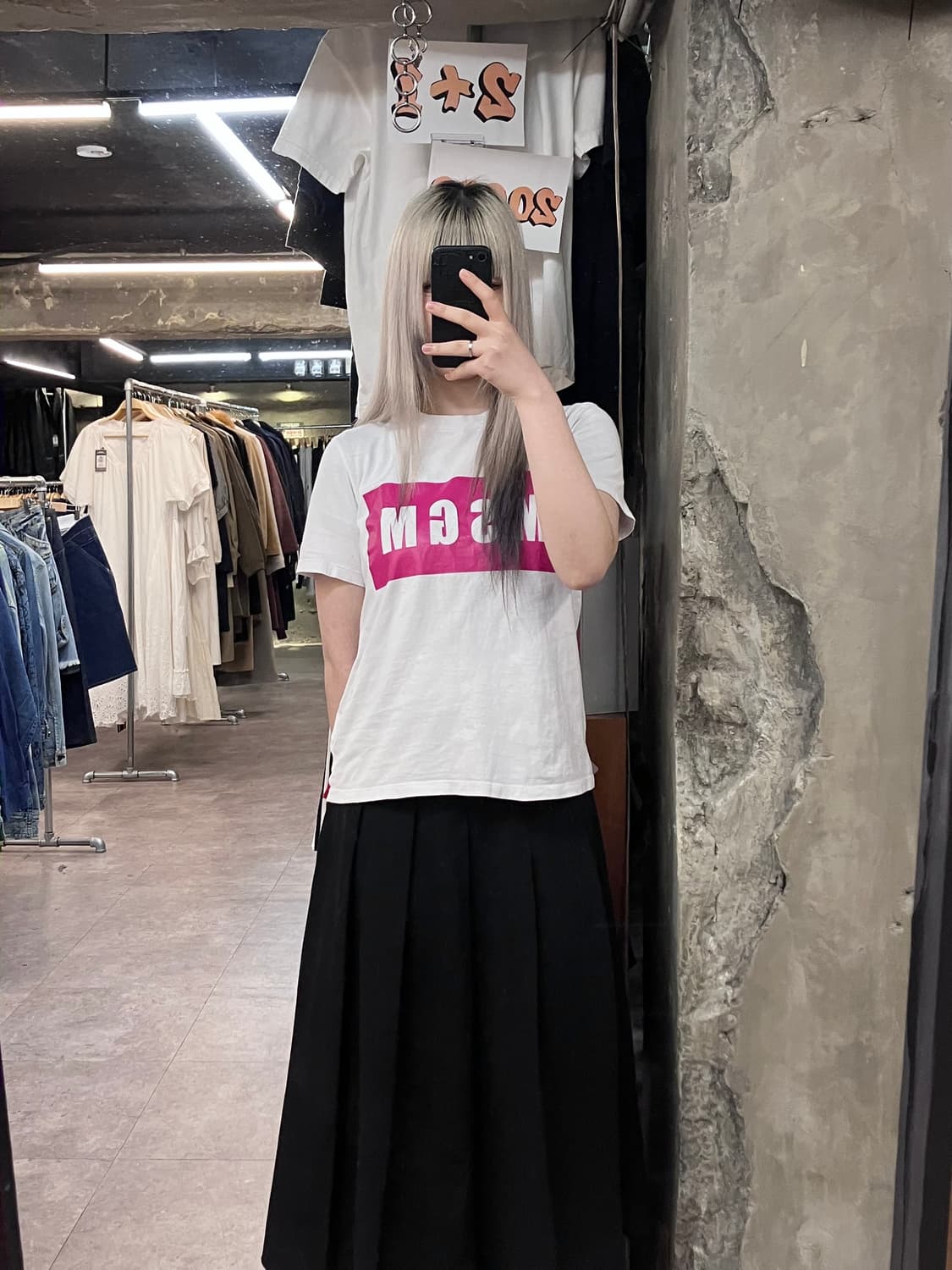 MSGM 반팔 티셔츠 화이트 XS  #csz3881  상품이미지2