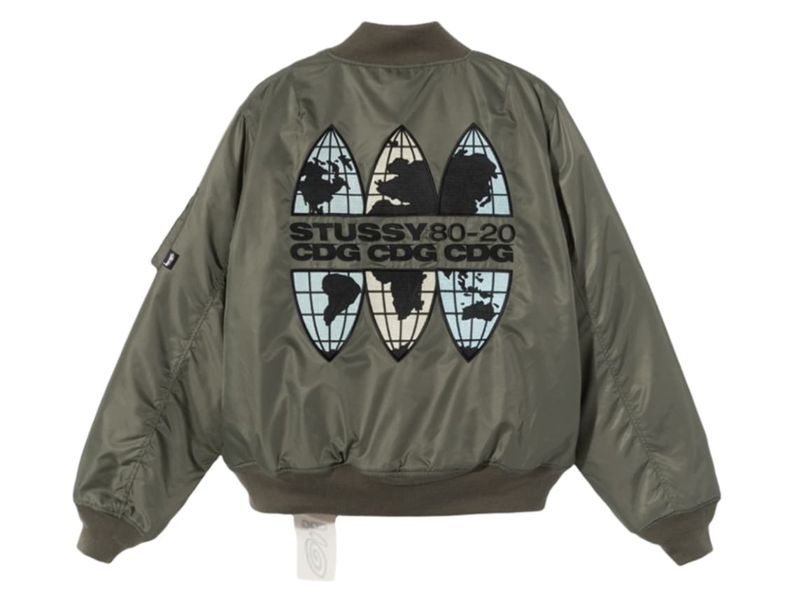 [L] 스투시 x CDG MA-1 자켓 올리브 상품이미지2