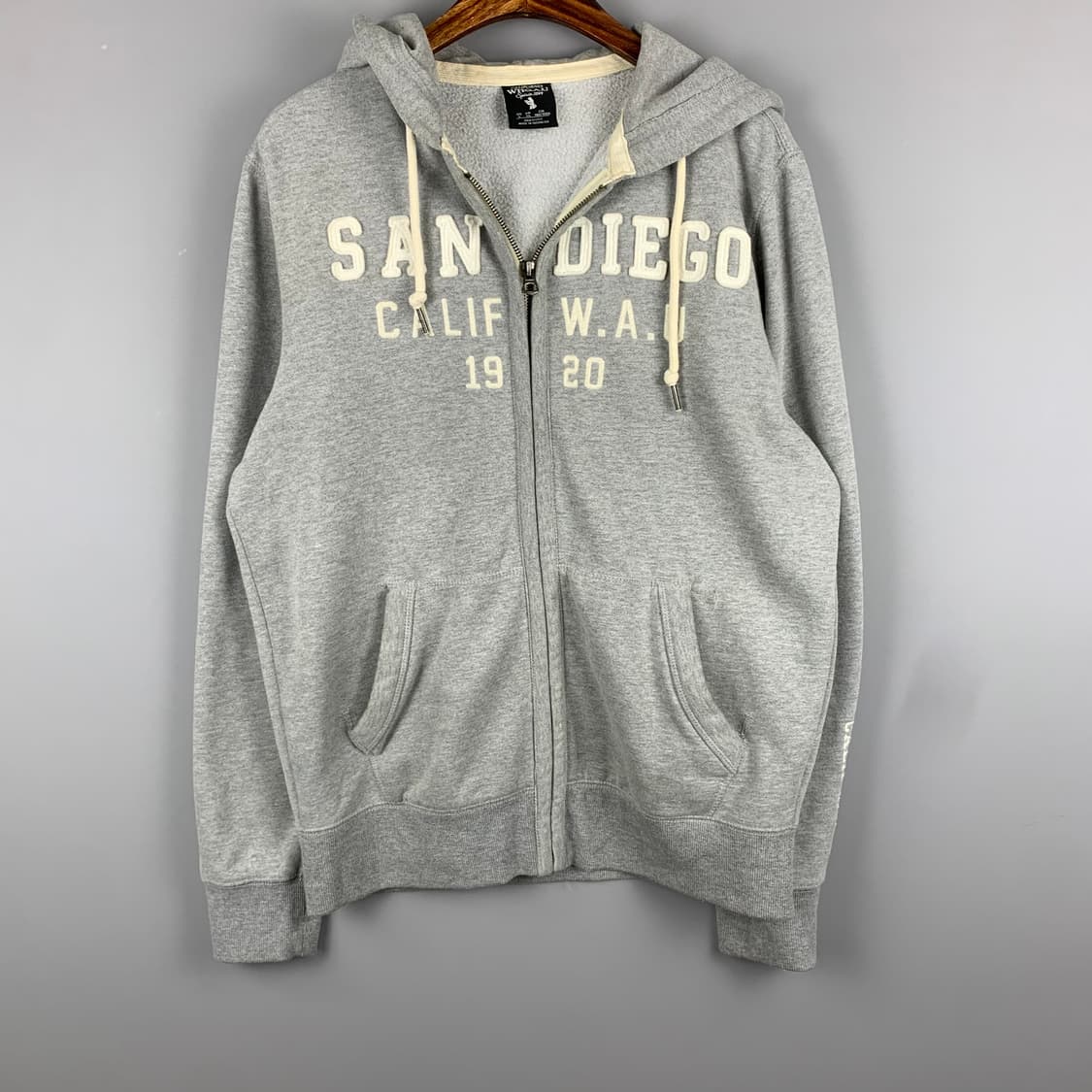 후아유 y2k 와투케 그레이 후드집업 상품이미지2