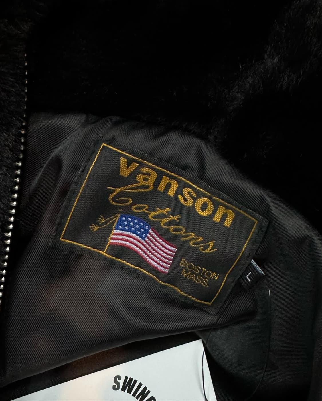 VANSON Leathers bone fur hoodie 상품이미지5