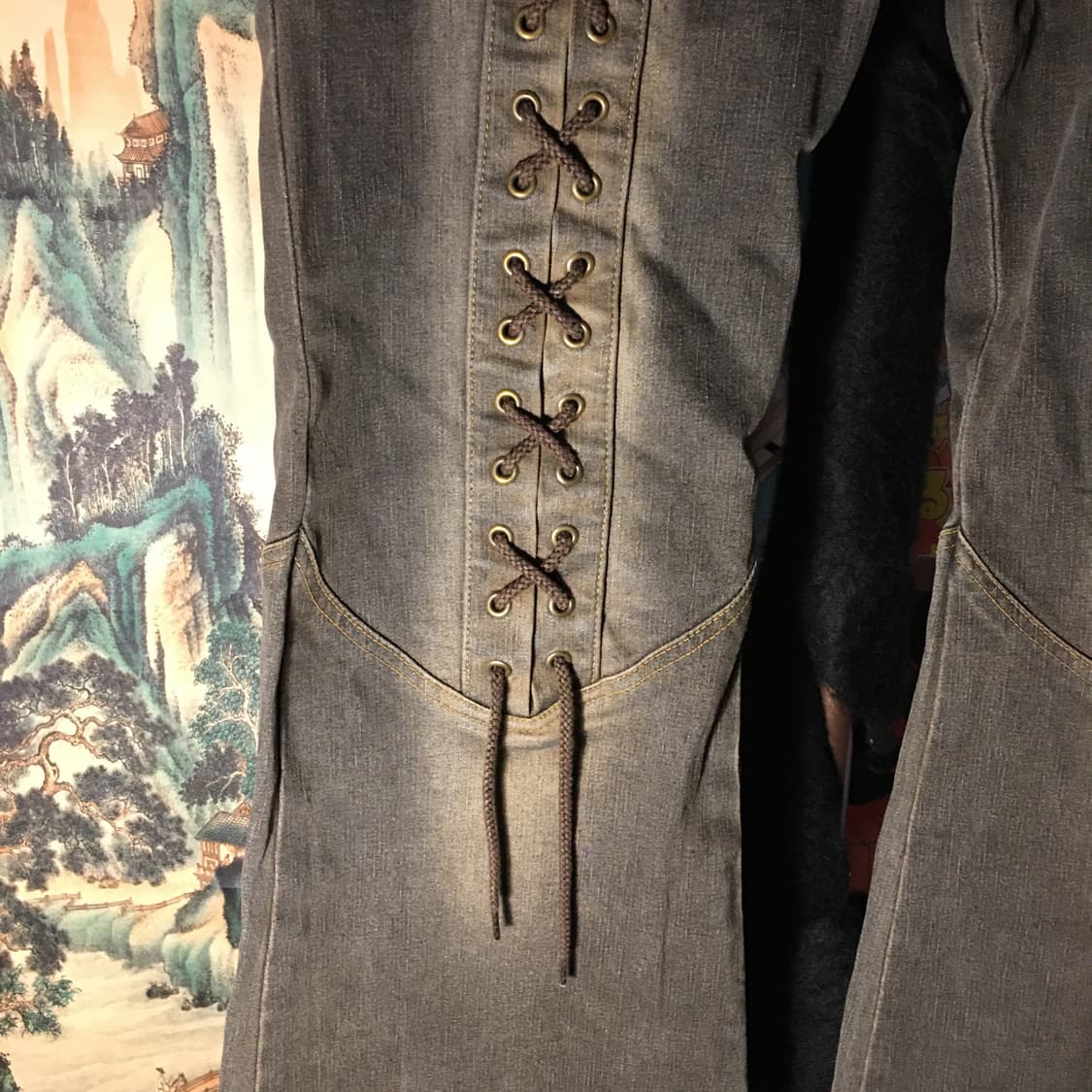 Tornado Mart laced up flare denim pants 상품이미지2