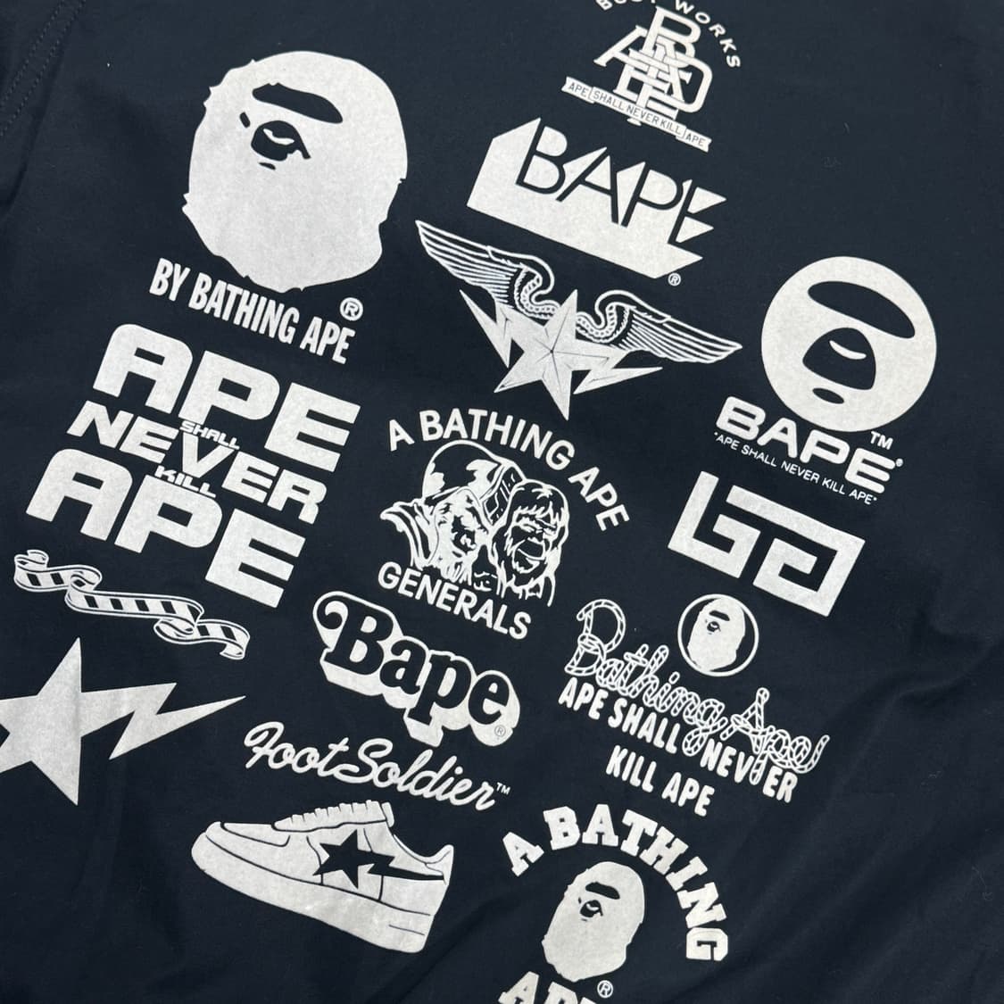 베이프 00s 사루 백로고 투웨이 봄버 자켓 S(100) 상품이미지2