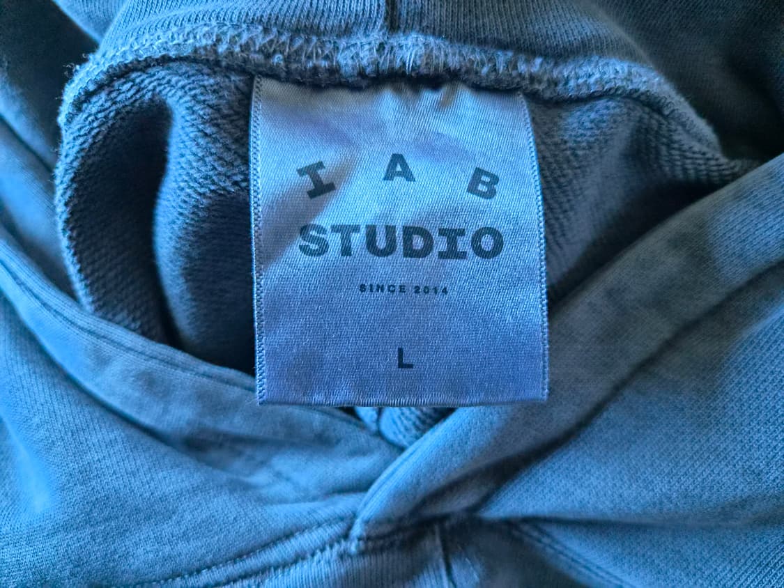 IAB STUDIO 블록 피그먼트 후드티 차콜(L)  상품이미지3