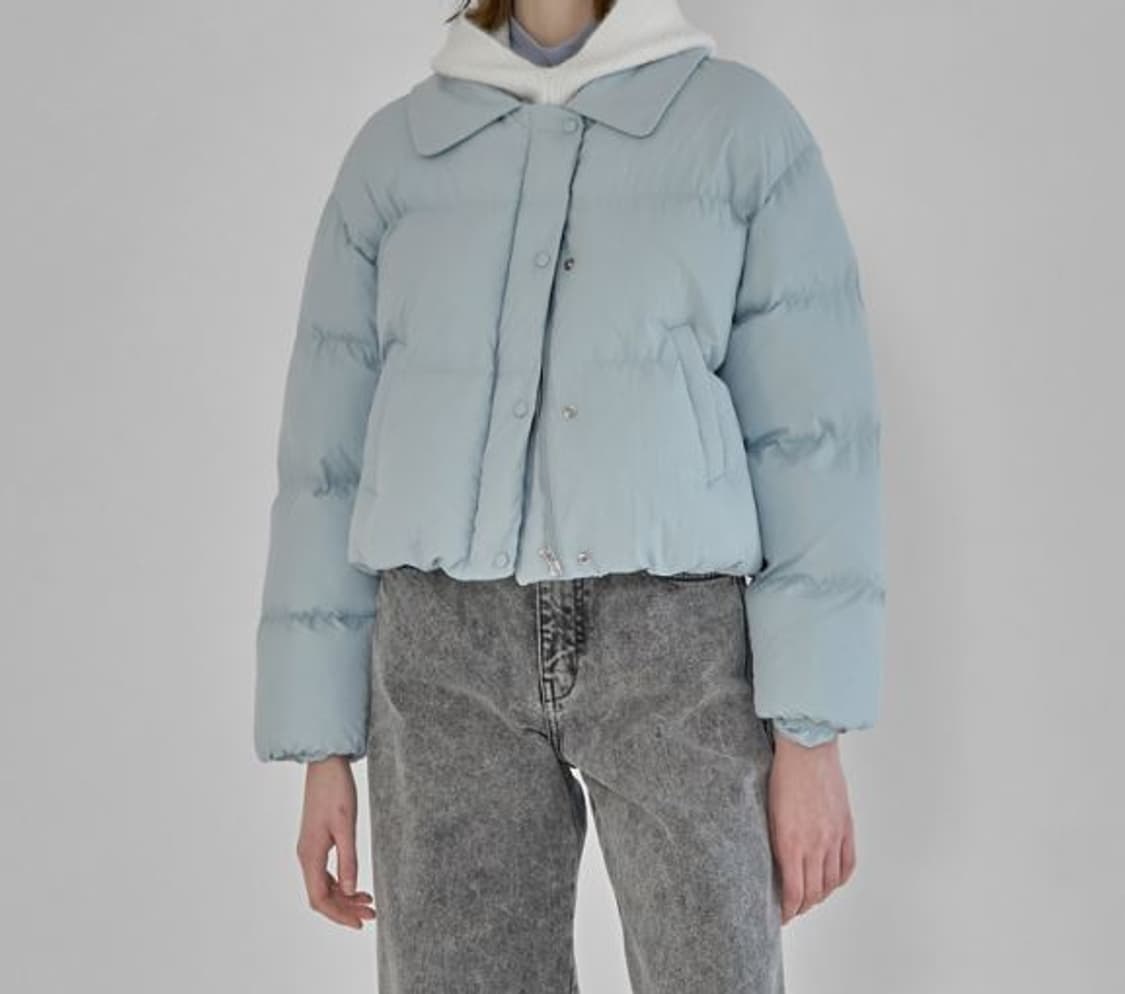 나인(Nain) 크롭 퍼카라 패딩 점퍼 핑크 상품이미지7