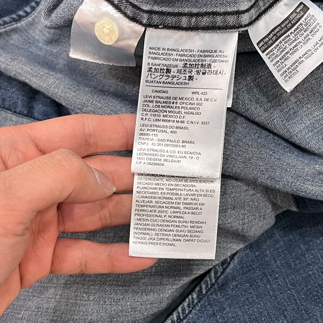  리바이스 웨스턴 데님 셔츠 y15939 상품이미지7