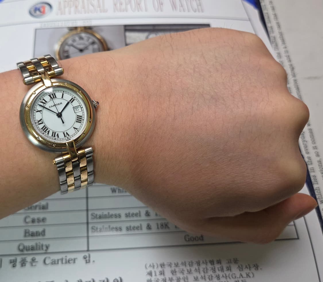 까르띠에 팬더 방돔 18K콤비 2줄버전 블루핸즈 LM 남성용 (감정서 포 상품이미지8