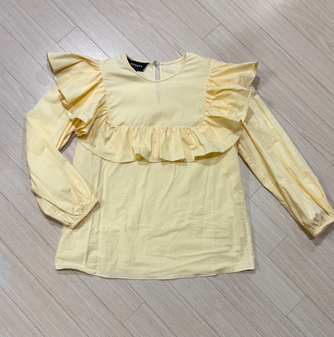 44 55 정품 로샤스 1회착용 프릴 숄더 셔츠 블라우스 상품이미지2