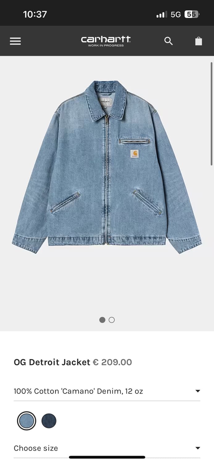 칼하트 디트로이드 자켓 m 상품이미지2