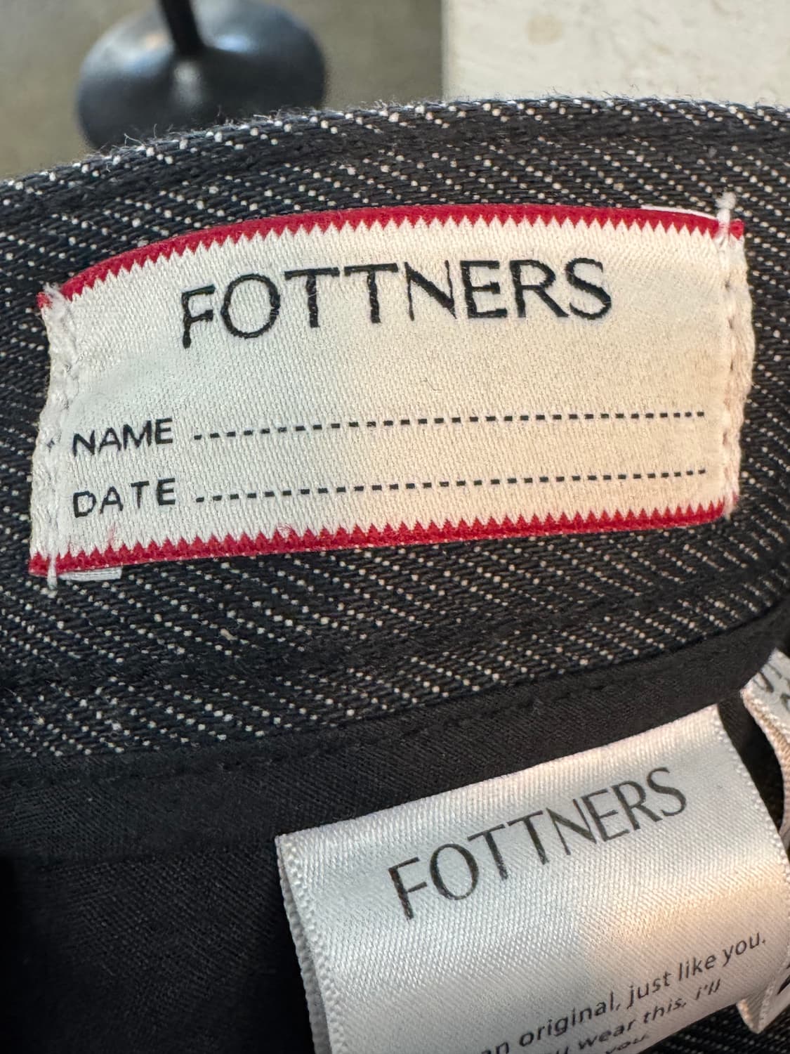 FOTTNERS 투턱 와이드 데님 M 상품이미지6