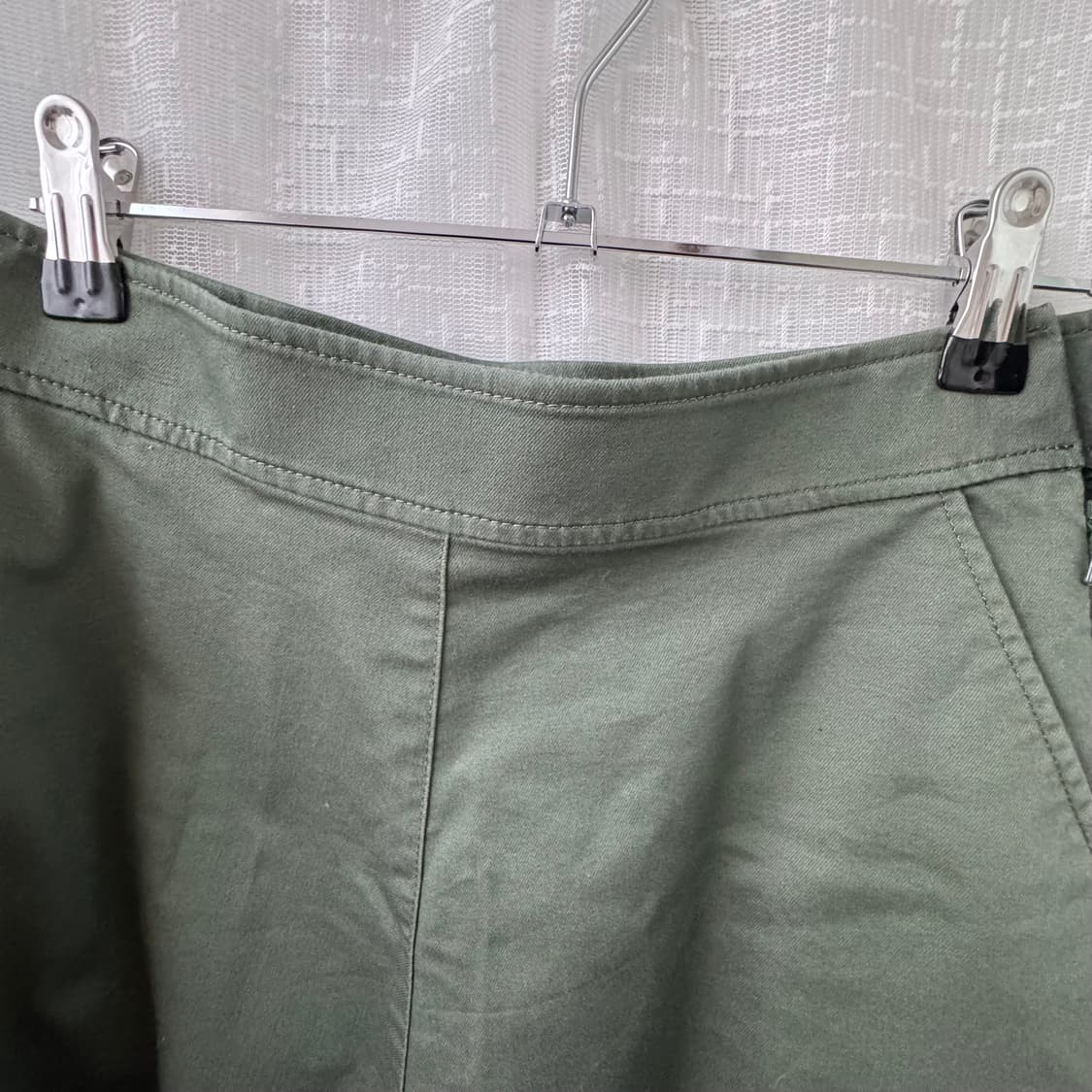 유니클로 카키 면 S라인 롱치마 S 상품이미지8