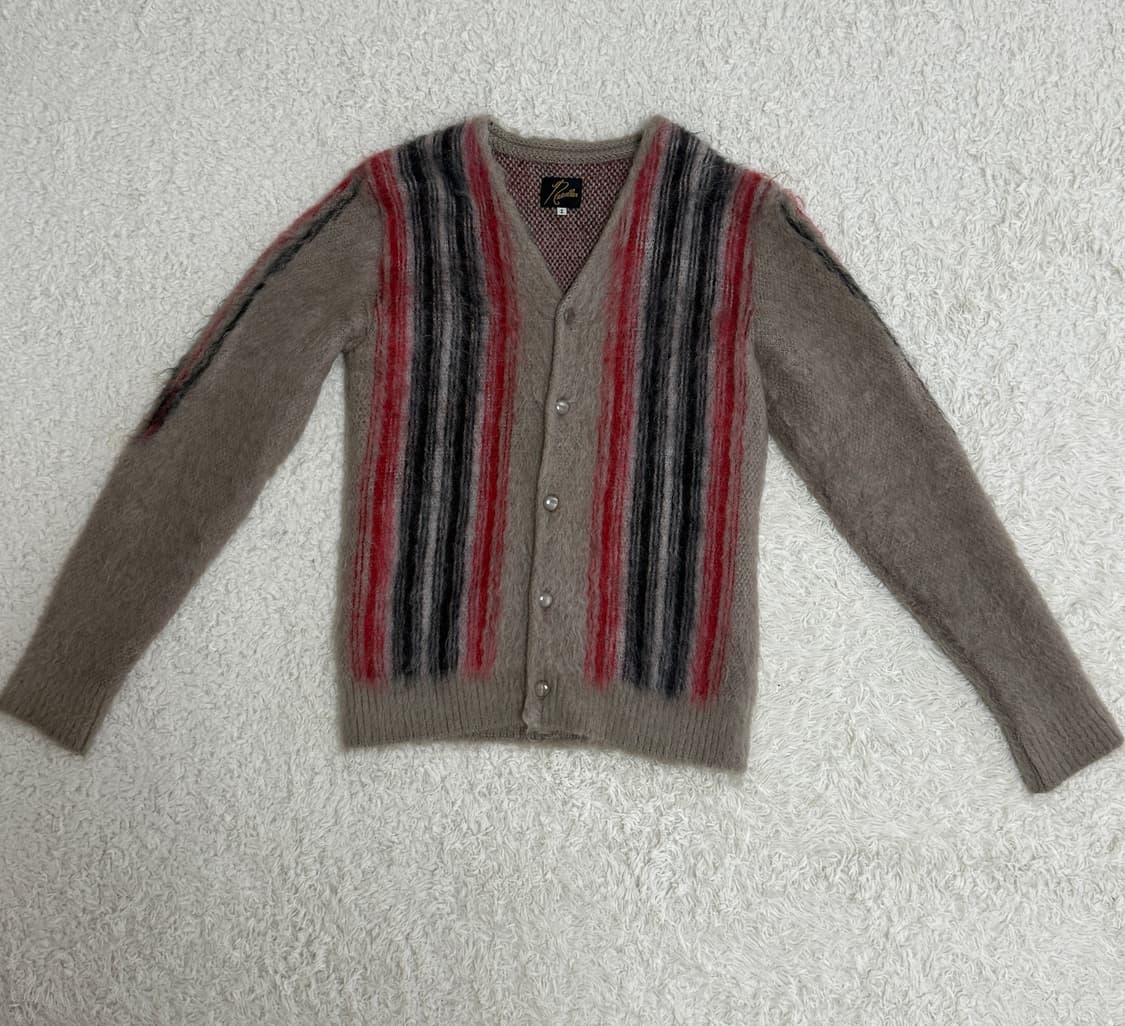 니들스 모헤어 치마요 패턴 가디건 상품이미지2