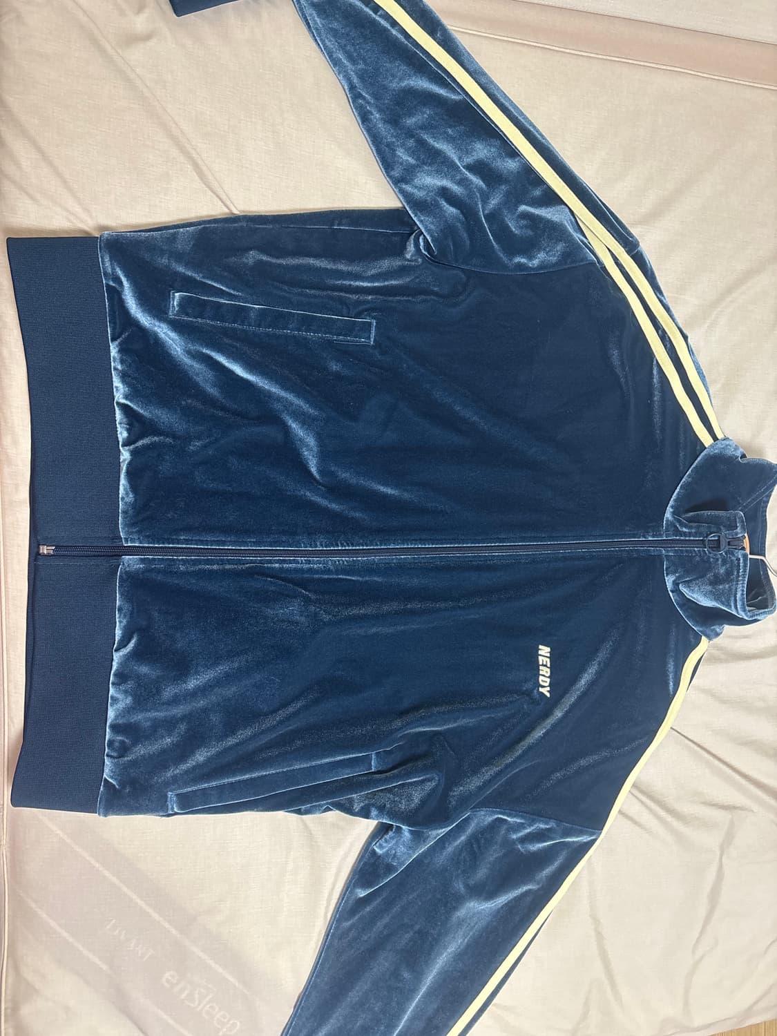 널디 벨벳 져지 트랙탑 네이비 상품이미지2