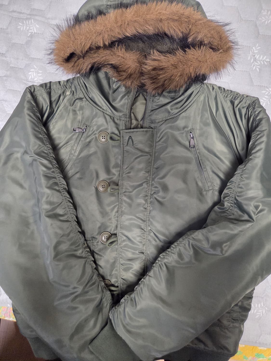 아캄 후드 퍼 자켓 상품이미지1