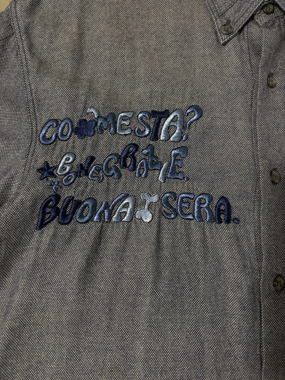 일제 VTG 캐릭터 자수 셔츠 상품이미지10