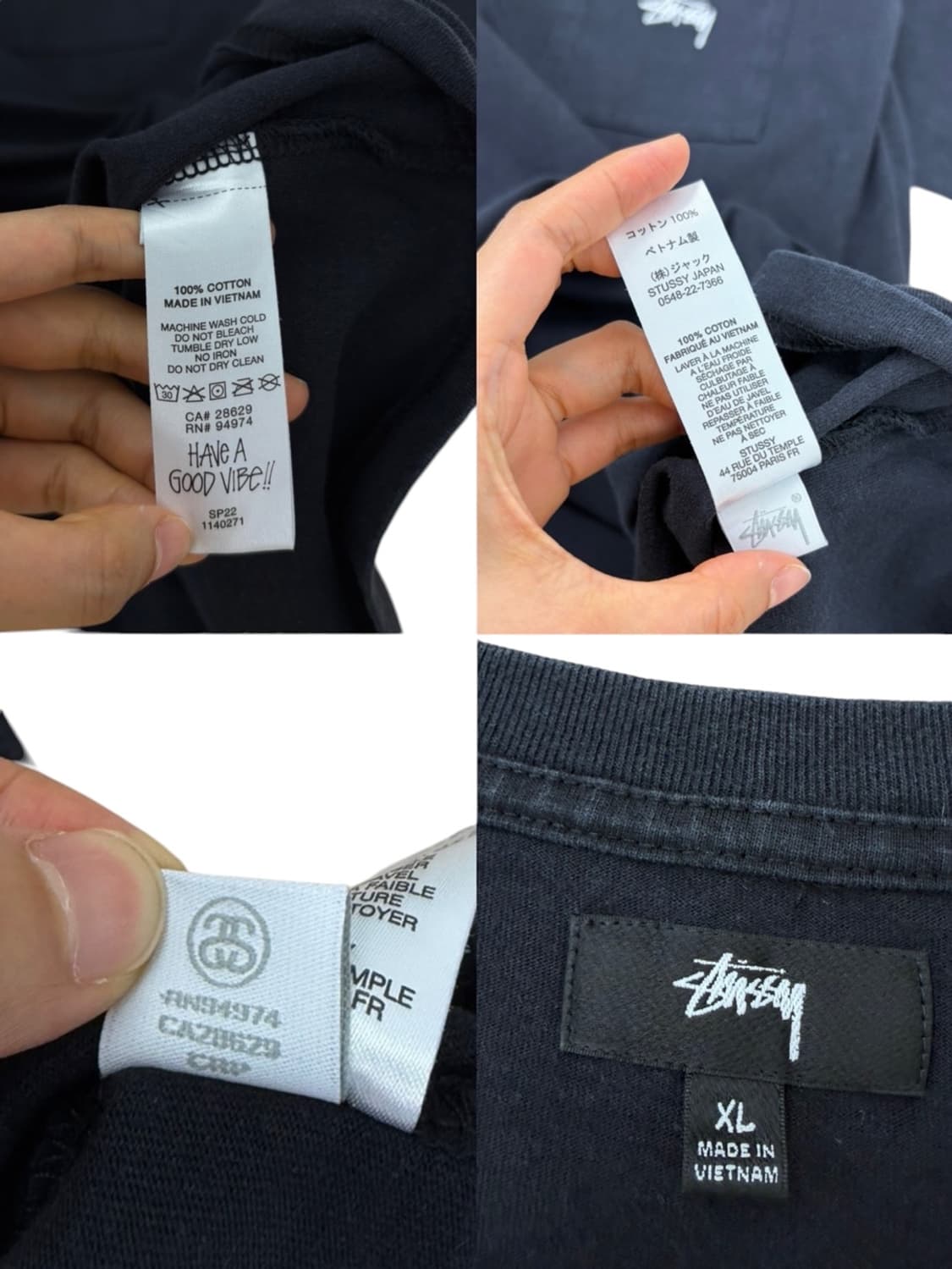 스투시 포켓 반팔 티셔츠 블랙 (XL) 상품이미지8