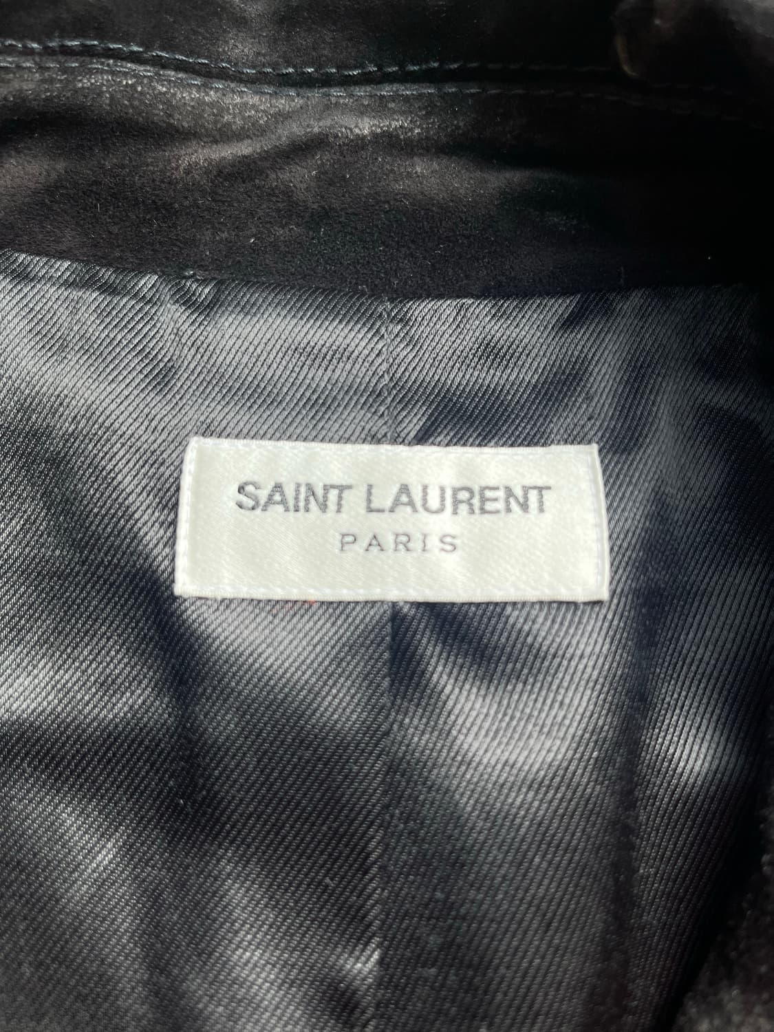 54 생로랑 스티치 스트링 스웨이드 레더 트러커 자켓 상품이미지9