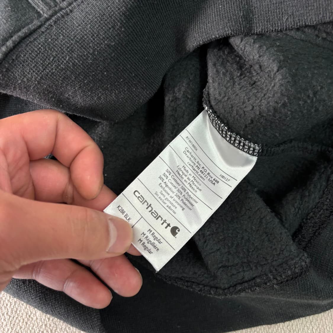 105 칼하트 사이드라인 블랙 후드티 상품이미지5