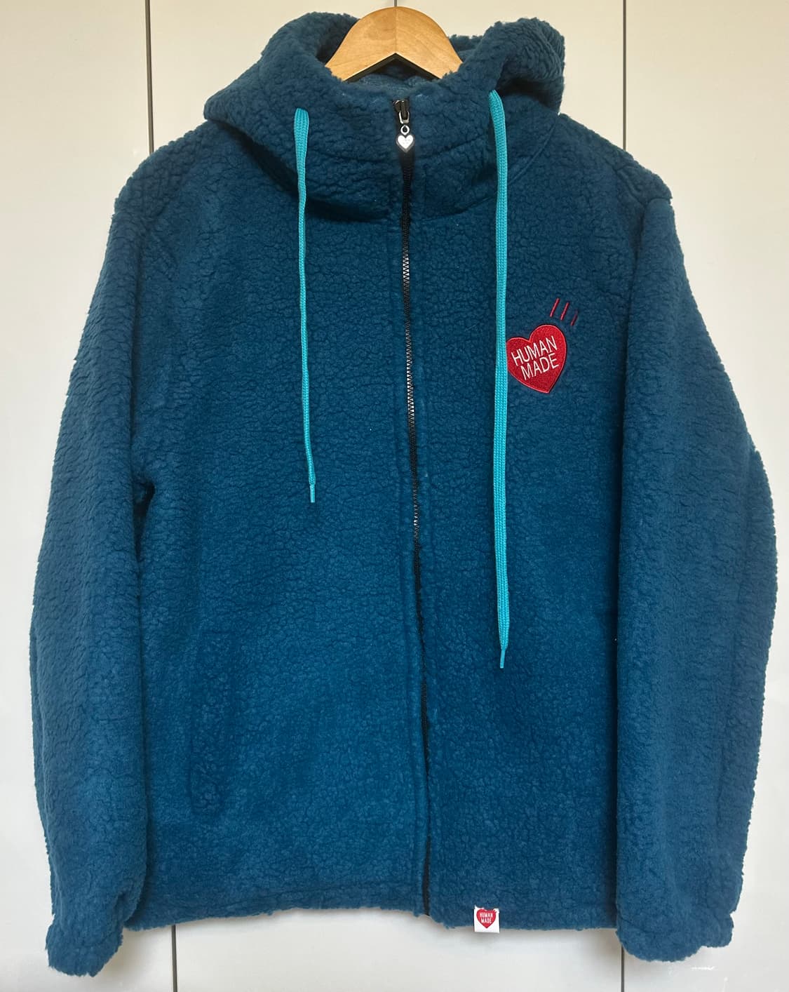 휴먼메이드 후리스 후드 집업 블루 상품이미지2