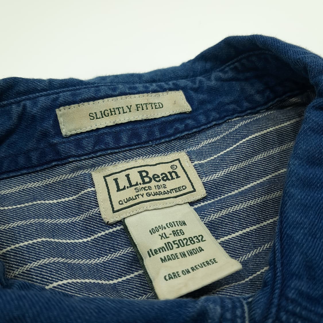 CN781 XL 엘엘빈 진청 긴팔 데님 셔츠 남방 상품이미지4