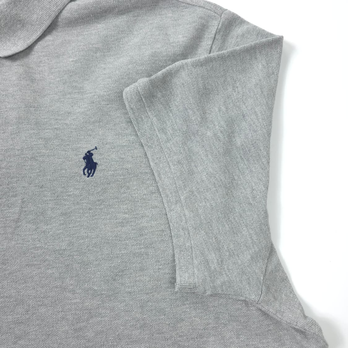 폴로 랄프로렌 커스텀 슬림핏 코튼 반팔카라티 그레이 (2XL) 상품이미지3