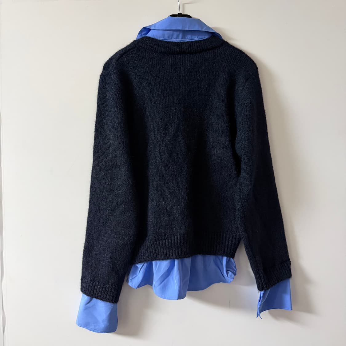 새상품 여자 카라넥 셔츠 레이어드 니트 상품이미지5