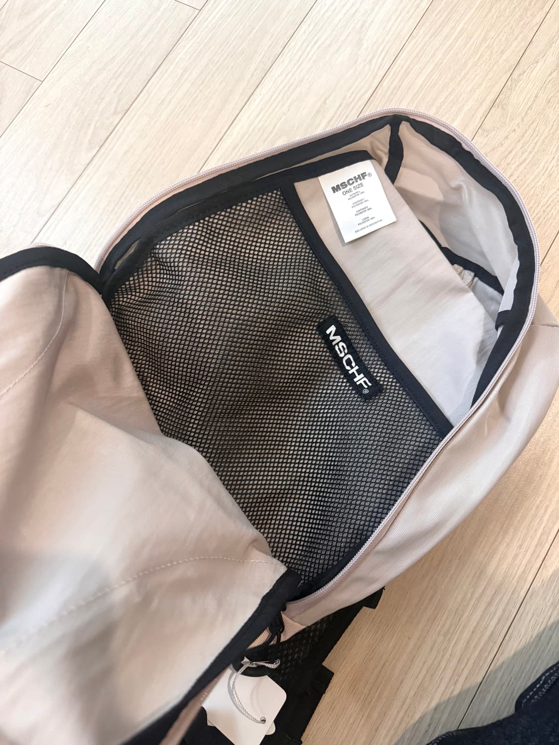 미스치프 롬버스 백팩 핑크 베이지 상품이미지3