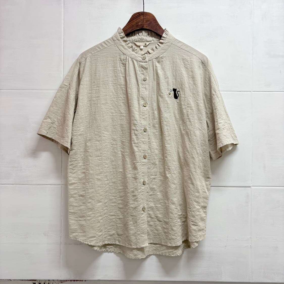 고양이 자수 모리 하구미 러블리 블라우스 JPN 상품이미지1