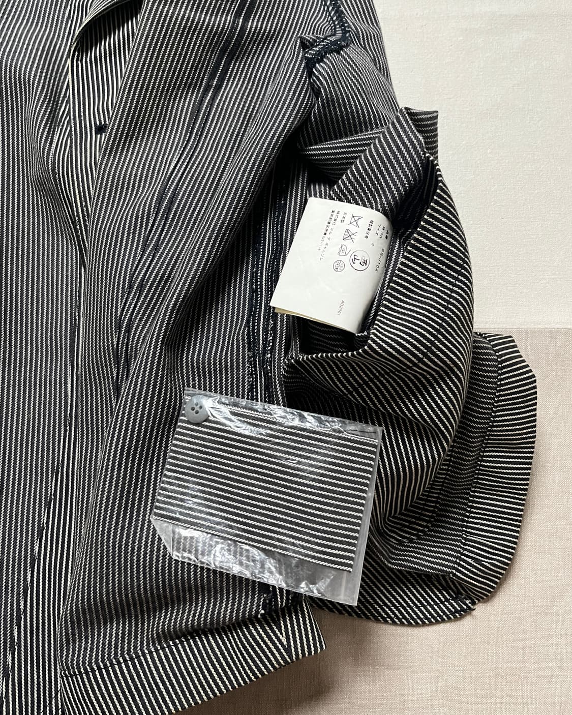 꼼데가르송 옴므플러스 02ss 스트라이프 테일러드 자켓 상품이미지7