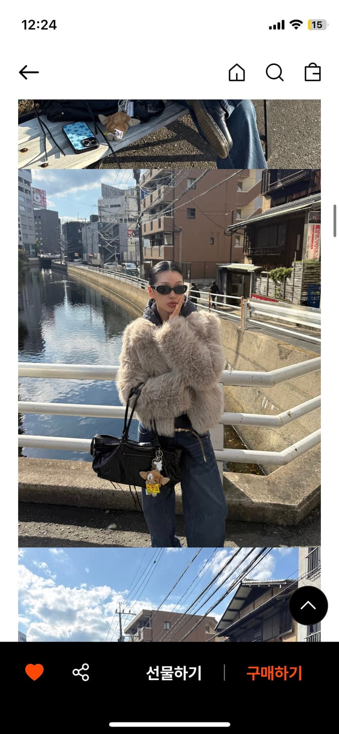 오데스 폭스 퍼 자켓 애쉬그레이 상품이미지2