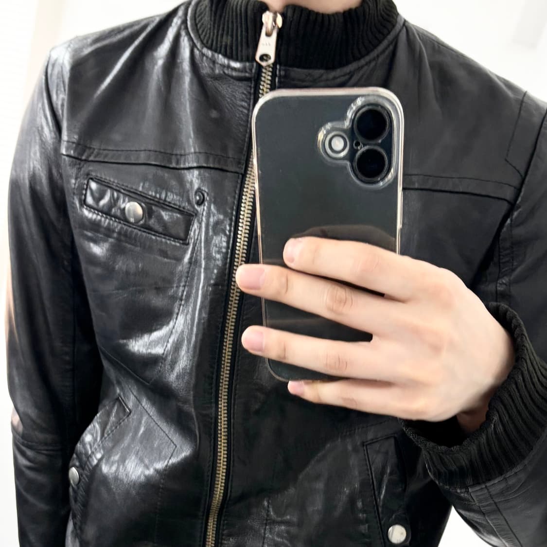 버커루 양가죽 바이커 자켓 상품이미지4