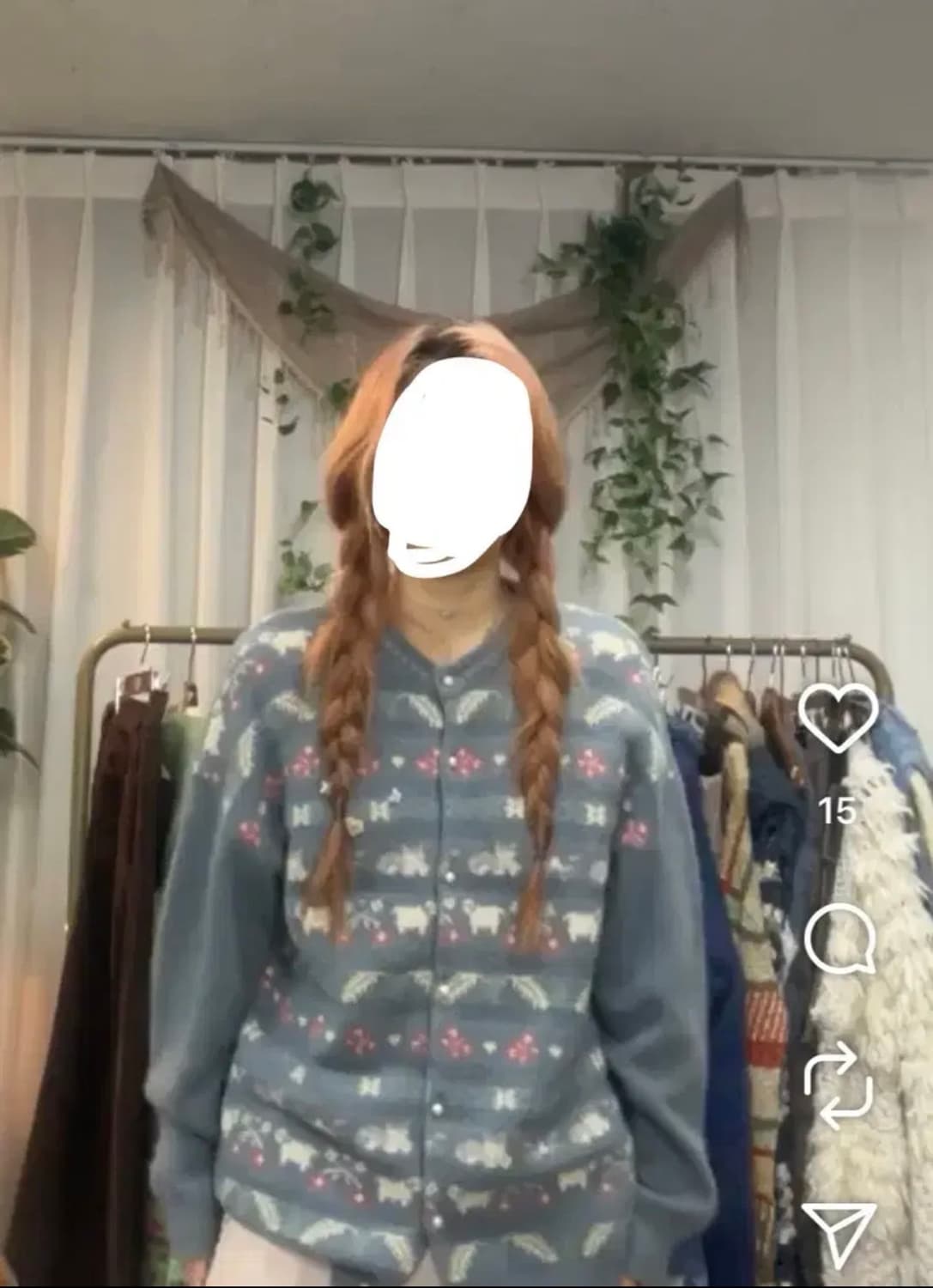 케미컬시스터즈 소다우유 네코 잔꽃 가디건  상품이미지1