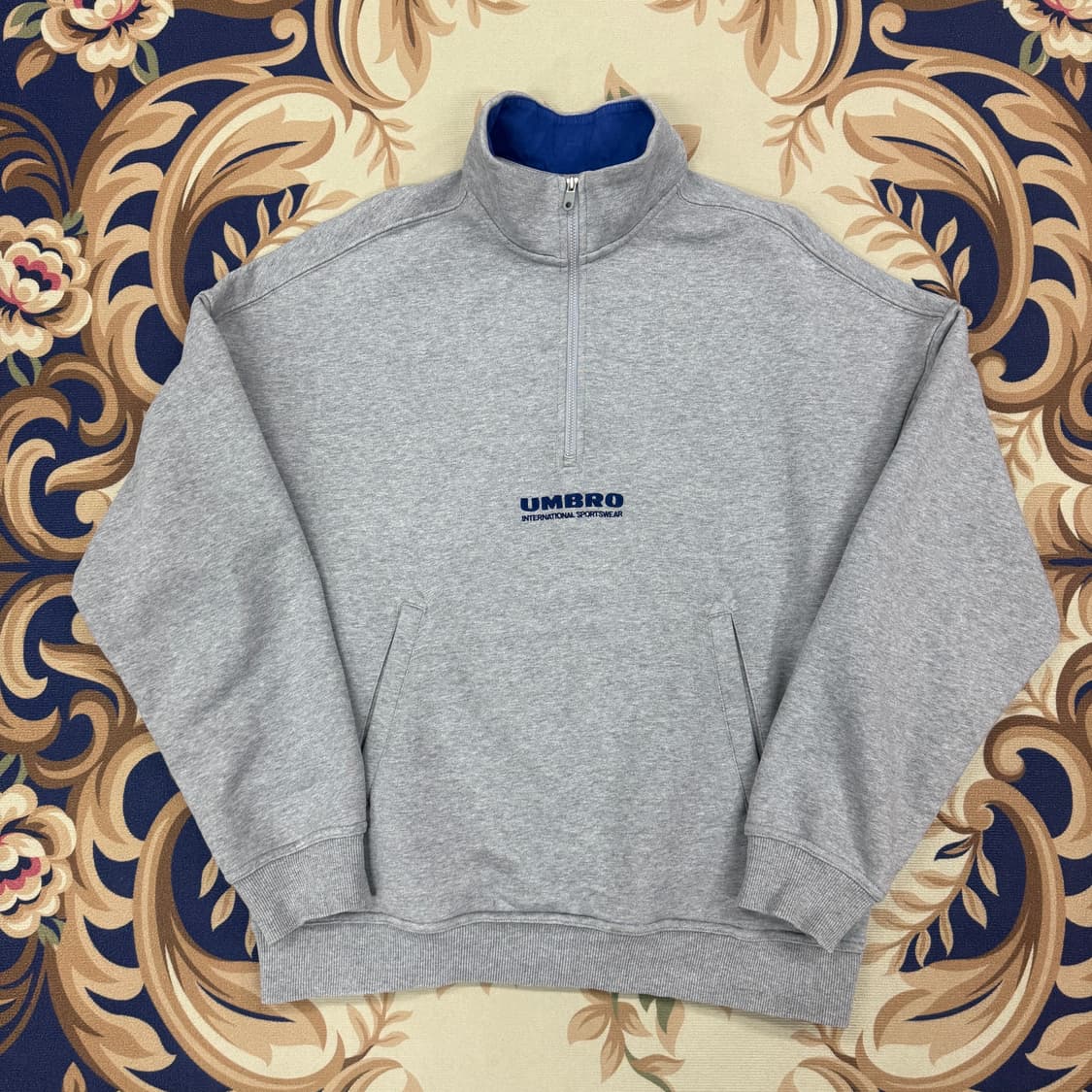 (S)엄브로 UMBRO 하프집업 맨투맨(그레이,뒷판빅로고 상품이미지1