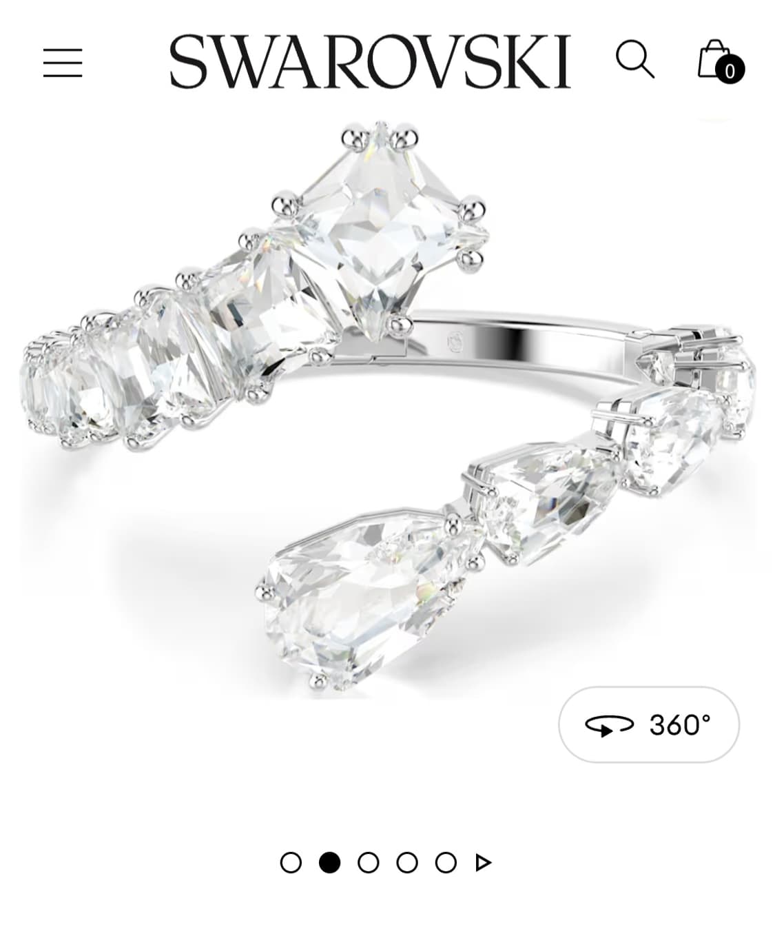 정가68만~새제품)스와로브스키 매트릭스 커프 팔찌 정품 상품이미지1