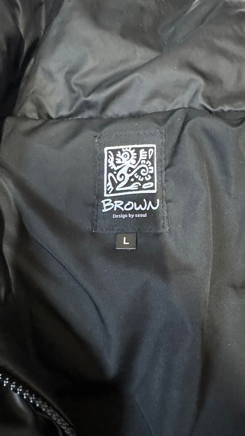 BROWN 디자인 바이 서울 숏패딩 블랙 L 상품이미지3