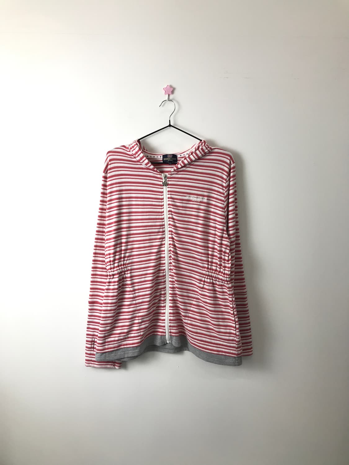 MICHIKO LONDON Striped Hooded Zip-Up 상품이미지4