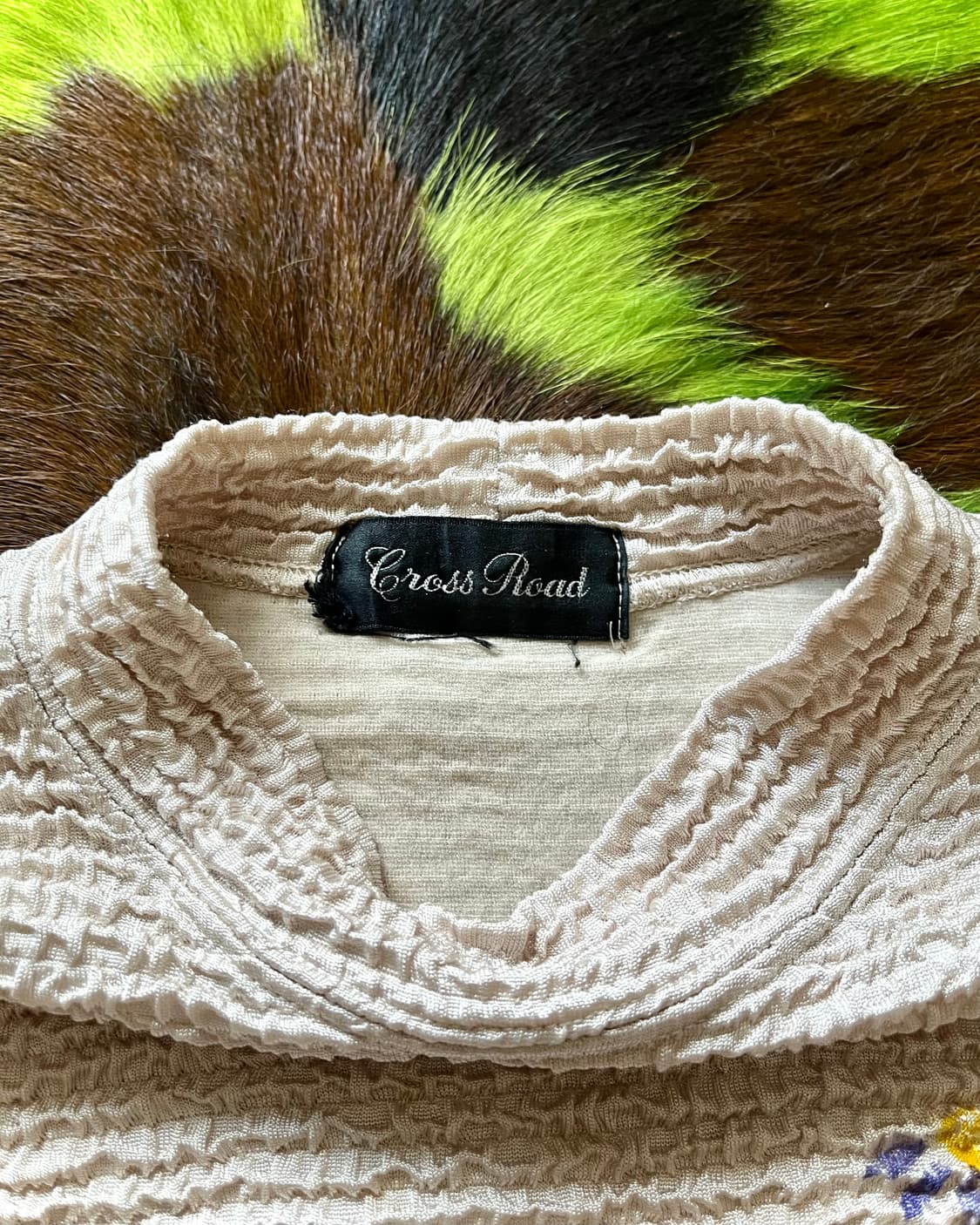 90-00s Cross Road Japan Old Pleats Top 상품이미지5