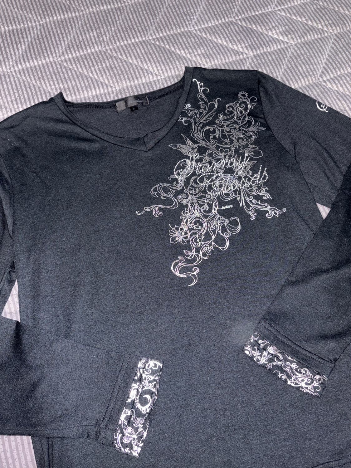 블랙 실버 레터링 슬리브 상품이미지5