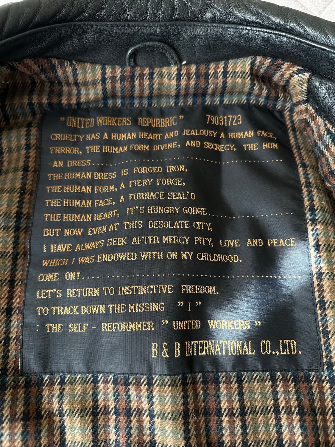 유나이티드워커스 카우하이드 나바호 레더 자켓 상품이미지3