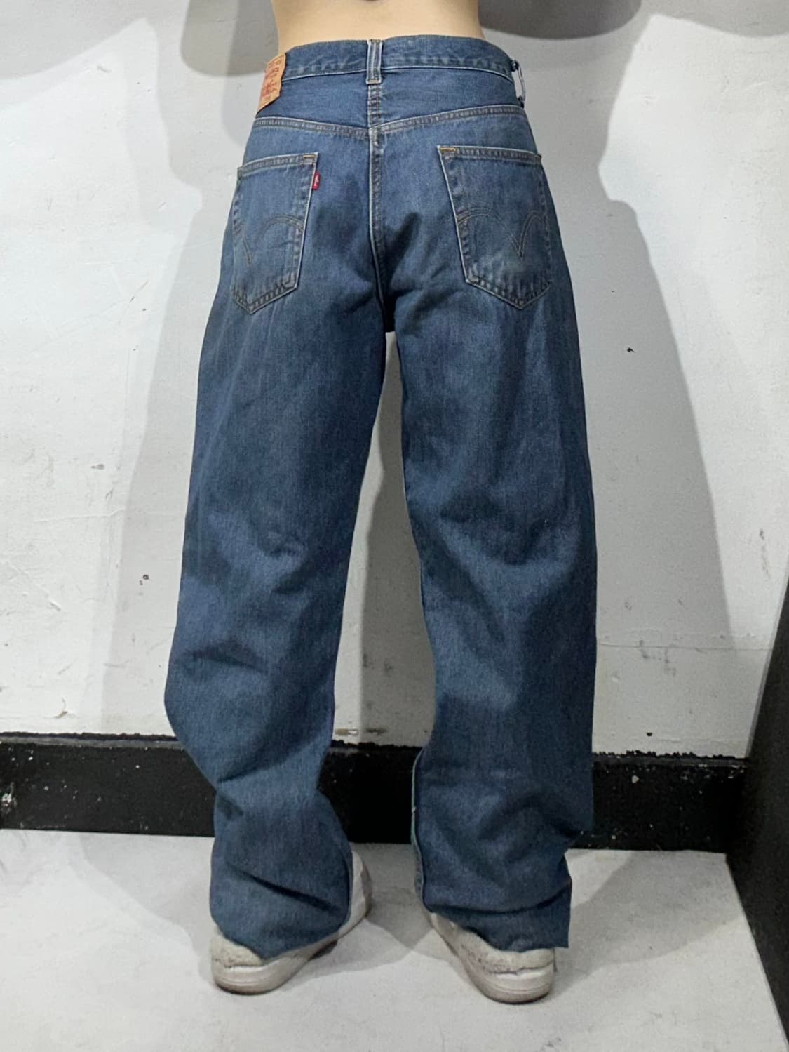 리바이스 505 중청 와이드 데님 팬츠 34 상품이미지3